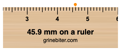 45.9 mm on a ruler Where is 45.9 millimeters on a ruler
