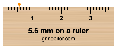 5.6 inches deals on a ruler