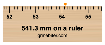 541.3 mm on a ruler Where is 541.3 millimeters on a ruler