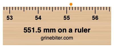 551.5 mm on a ruler Where is 551.5 millimeters on a ruler