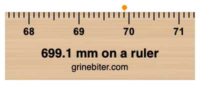 Where is 699.1 millimeters on a ruler