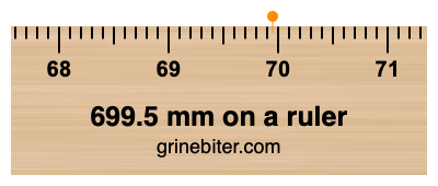 699.5 mm on a ruler Where is 699.5 millimeters on a ruler