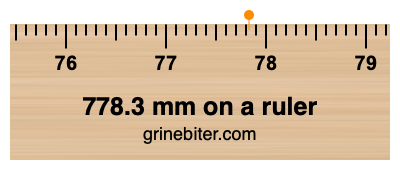 Where is 778.3 millimeters on a ruler