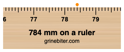 784 mm on a ruler Where is 784 millimeters on a ruler