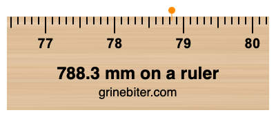 Where is 788.3 millimeters on a ruler