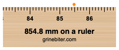 854.8 mm on a ruler Where is 854.8 millimeters on a ruler