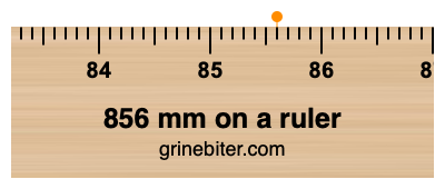 856 mm on a ruler Where is 856 millimeters on a ruler