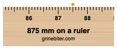 875 mm on a ruler Where is 875 millimeters on a ruler