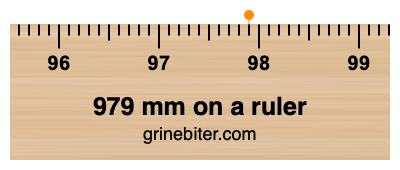Where is 979 millimeters on a ruler