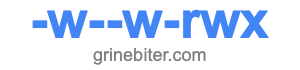 -w--w-rwx -w--w-rwx