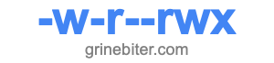 -w-r--rwx -w-r--rwx